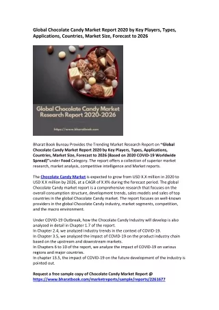 global chocolate candy market report 2020