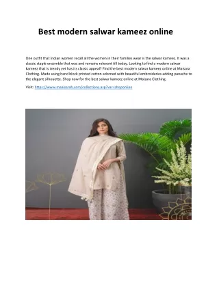 best modern salwar kameez online