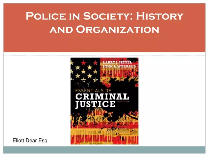 police in society history and organization