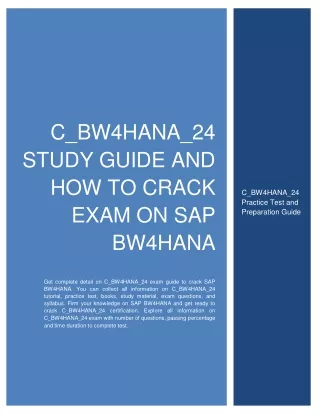 c bw4hana 24 study guide and how to crack exam