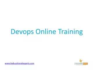 Devops Online Training with Real Time Experts-ITEDUCATIONALEXPERTS