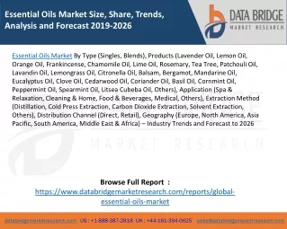 essential oils market size share trends analysis