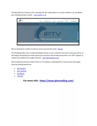 the best place for premium iptv starting 10 iptv