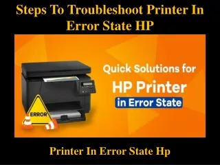 steps to troubleshoot printer in error state hp