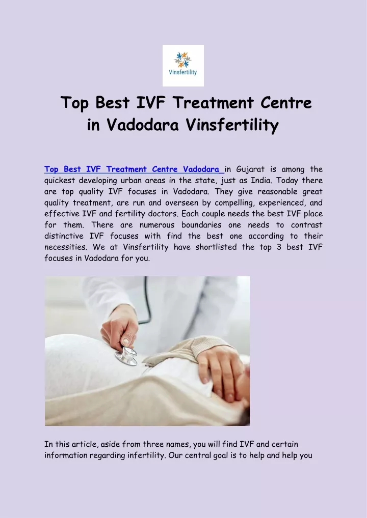 top best ivf treatment centre in vadodara vinsfertility