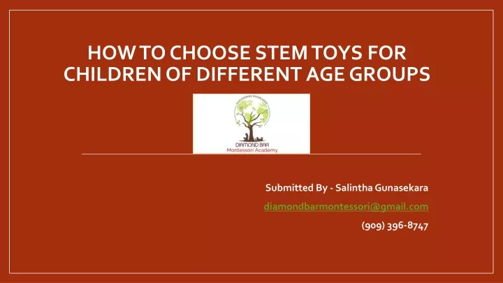 how to choose stem toys for children of different age groups