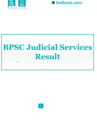 BPSC Judicial Services Results