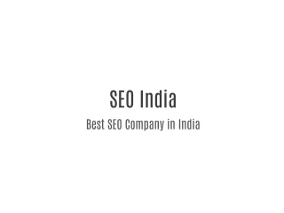 SEO India Best SEO Company