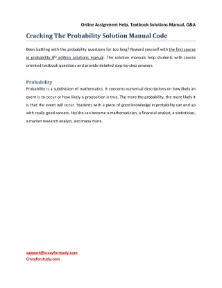 Cracking The Probability Solution Manual Code