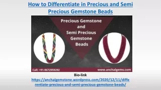 Difference Precious and Semi Precious Gemstone Beads