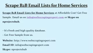 scrape b2b email lists for home services