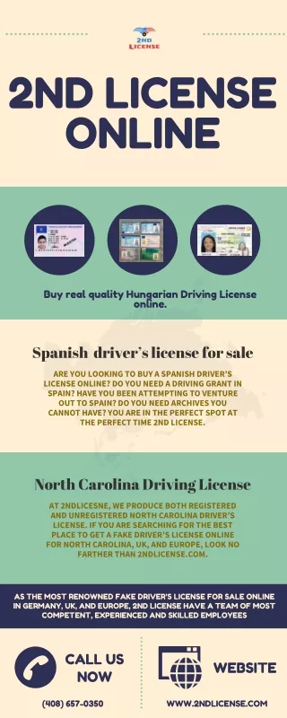 Buy Canadian Drivers License from 2nd License
