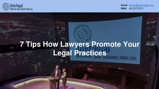 7 Tips How Lawyers Promote Your Legal Practices