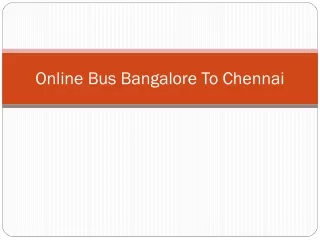 Bangalore to Coimbatore Bus