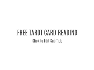 FREE TAROT CARD READING