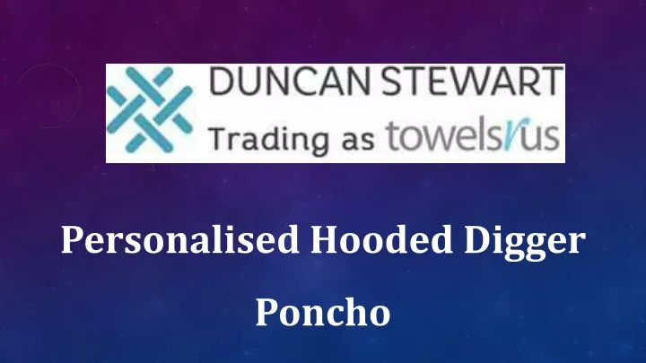 personalised hooded digger poncho