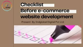 Checklist Before E-commerce Website Development