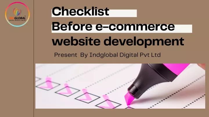 checklist before e commerce website development