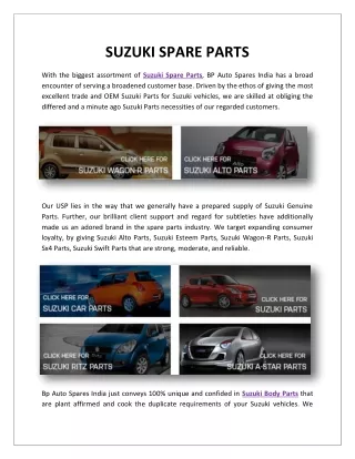 suzuki spare parts