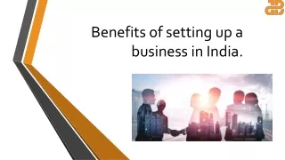 Benefits of Setting Up a Business in India - DBPL