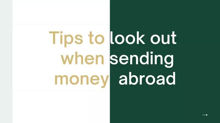 tips to look out when sending money abroad