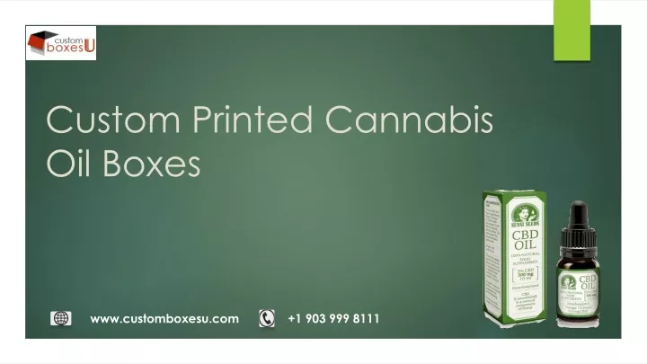 custom printed cannabis oil boxes