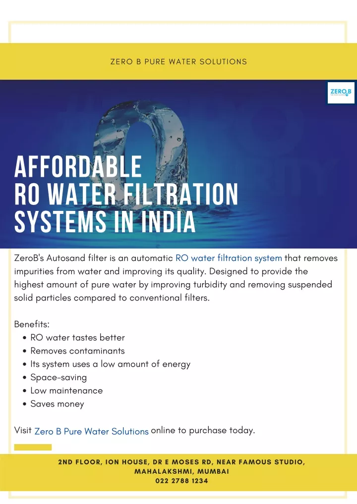 zero b pure water solutions