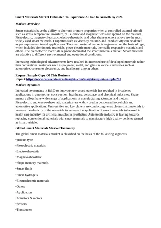 smart materials market estimated to experience