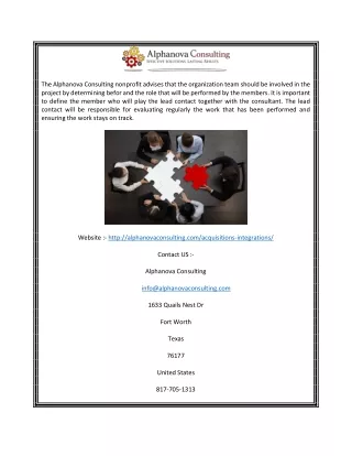 the alphanova consulting nonprofit advises that