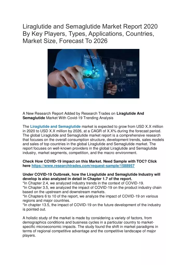 liraglutide and semaglutide market report 2020