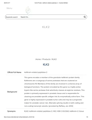 2020 12 17 klk2 protein kallikrein related
