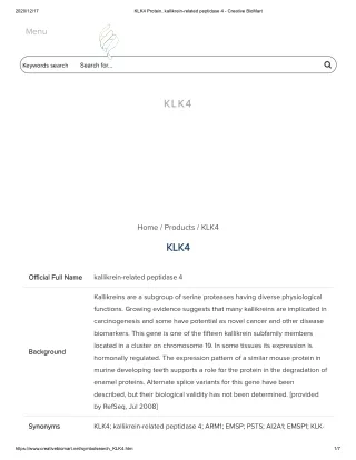 2020 12 17 klk4 protein kallikrein related