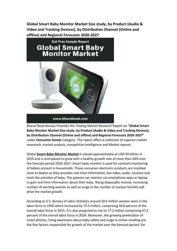 global smart baby monitor market size study
