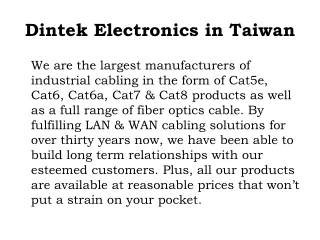 dintek electronics in taiwan