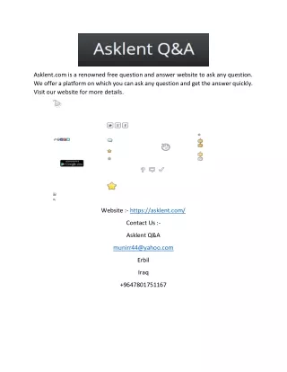 Free Question and Answer Website | Asklent.com