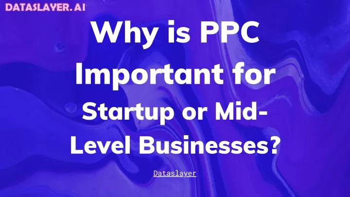 why is ppc important for startup or mid level