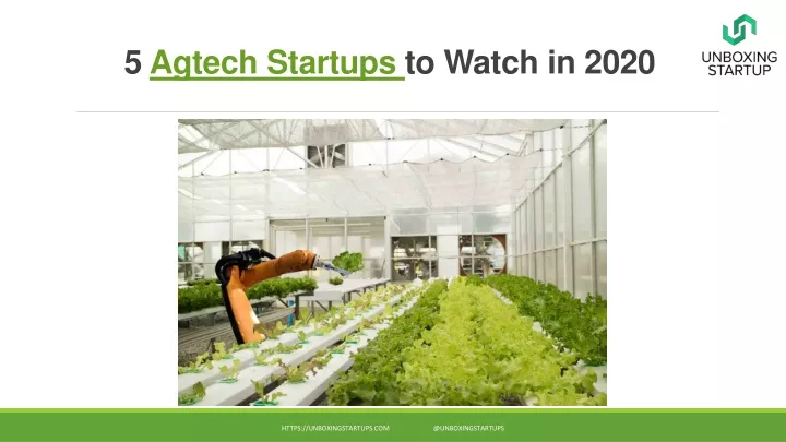 5 agtech startups to watch in 2020