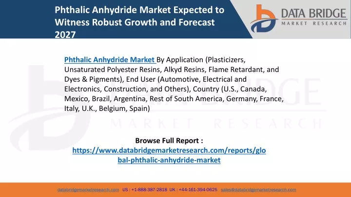 phthalic anhydride market expected to witness