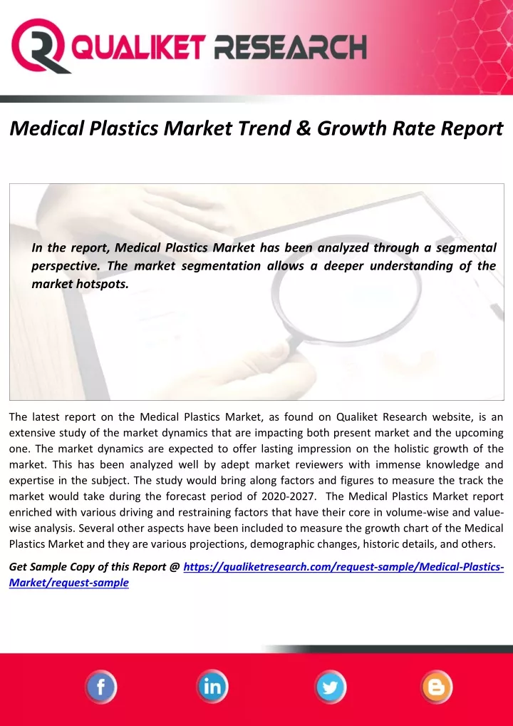 medical plastics market trend growth rate report