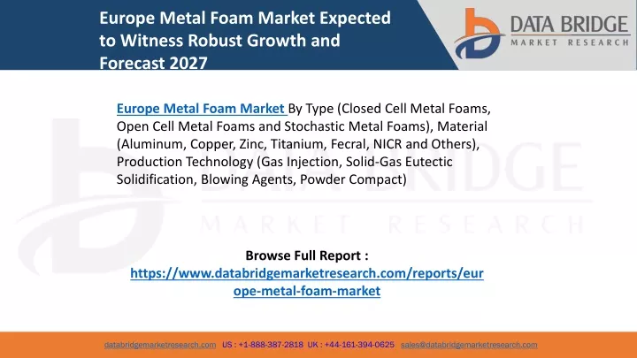europe metal foam market expected to witness
