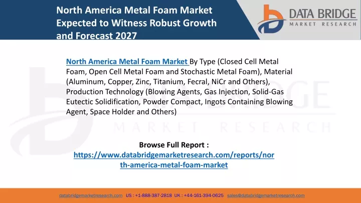 north america metal foam market expected