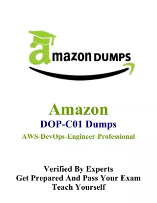 Latest Amazon DOP-C01 Dumps PDF ~ Secret Of Success| Amazondumps.us