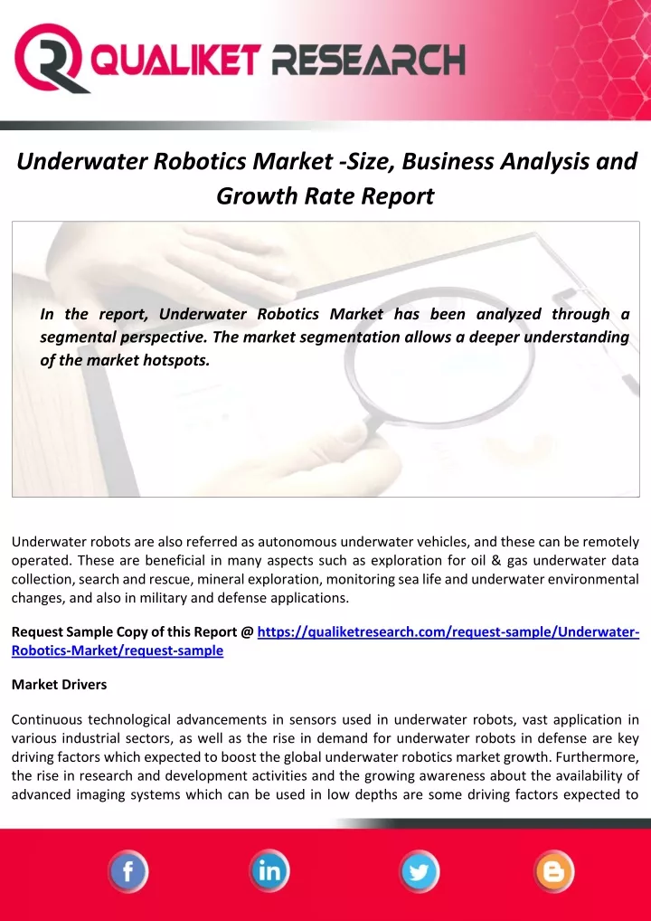 underwater robotics market size business analysis