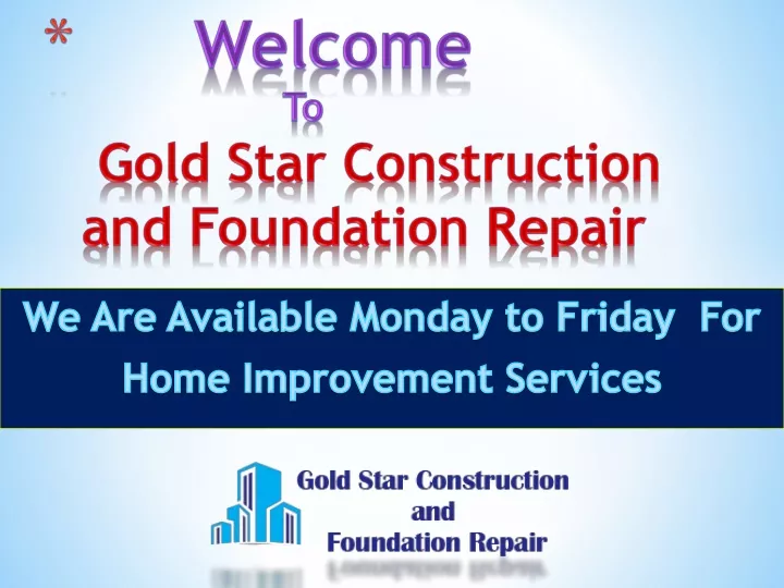welcome to gold star construction and foundation repair