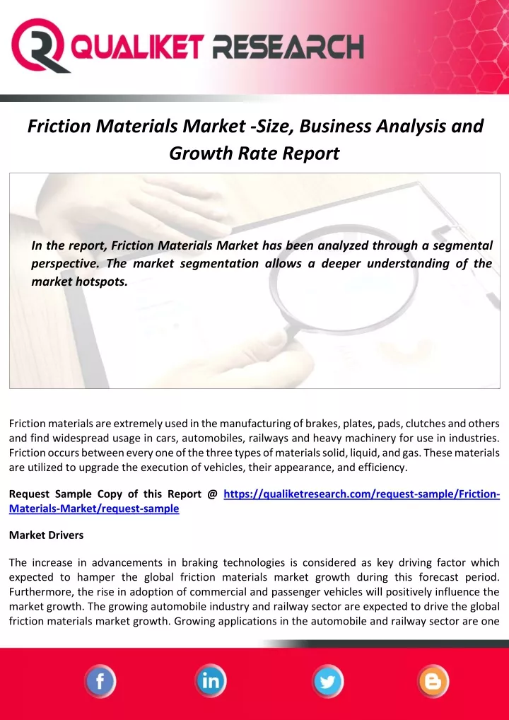 friction materials market size business analysis