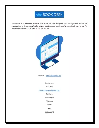 Workplace Desk Management Solution In Singapore | Bookdesk.io