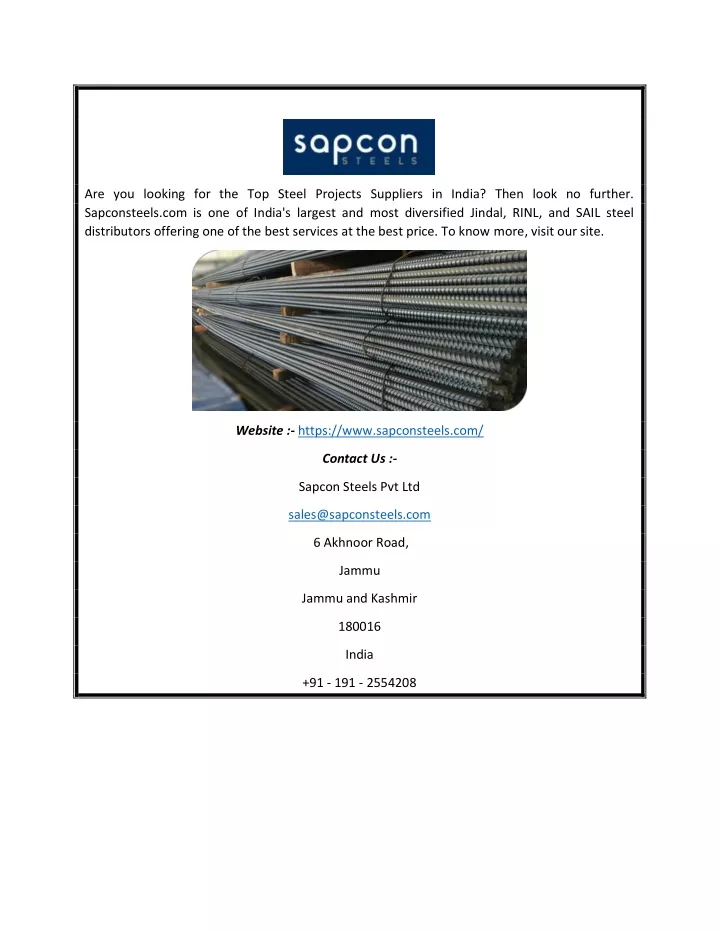 are you looking for the top steel projects