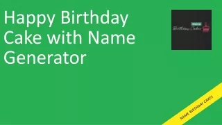Birthday Cake with Name Generator