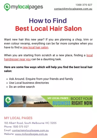 How to Find Best Local Hair Salon