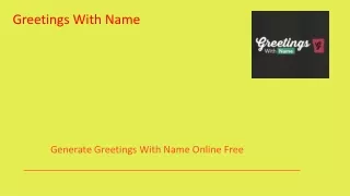 Generate Greetings With Name Online Free